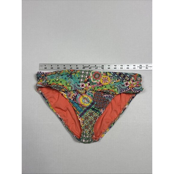 BLEU/Rod BEATTIE Women's 12 Hipster Swim Bottom Blue Orange Multi Print NWT - Picture 6 of 14